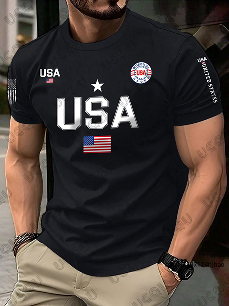 Street Fashion Usa - 2026 New USA Flag Graphic Men