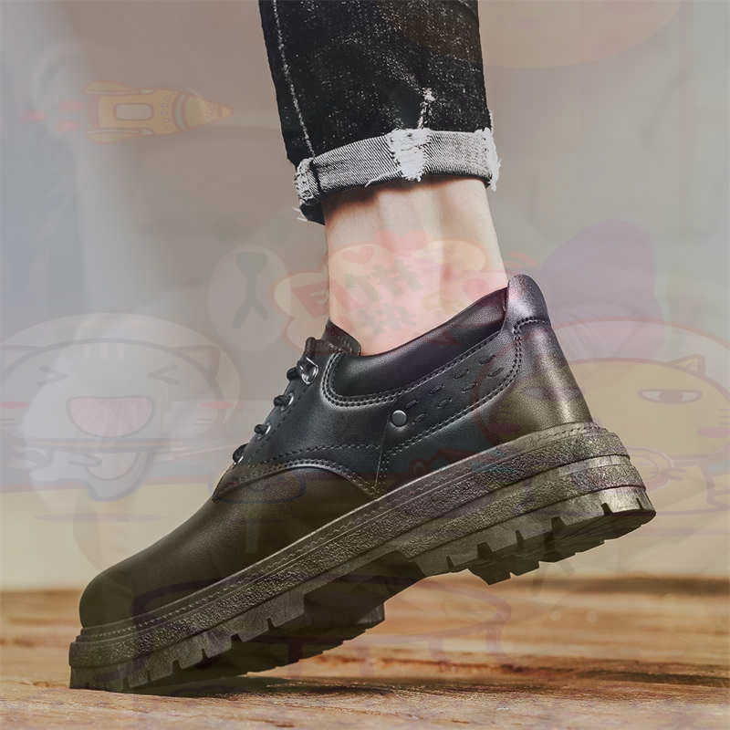 Street Fashion Canada - Dark Natural Leather Fashion Trainers Tennis