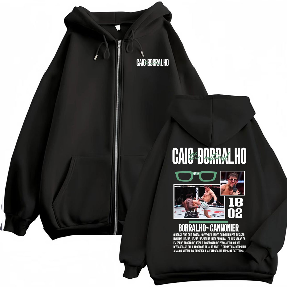 Street Fashion Vs High Fashion - Caio Borralho VS Cannonier Zipper Hoodies