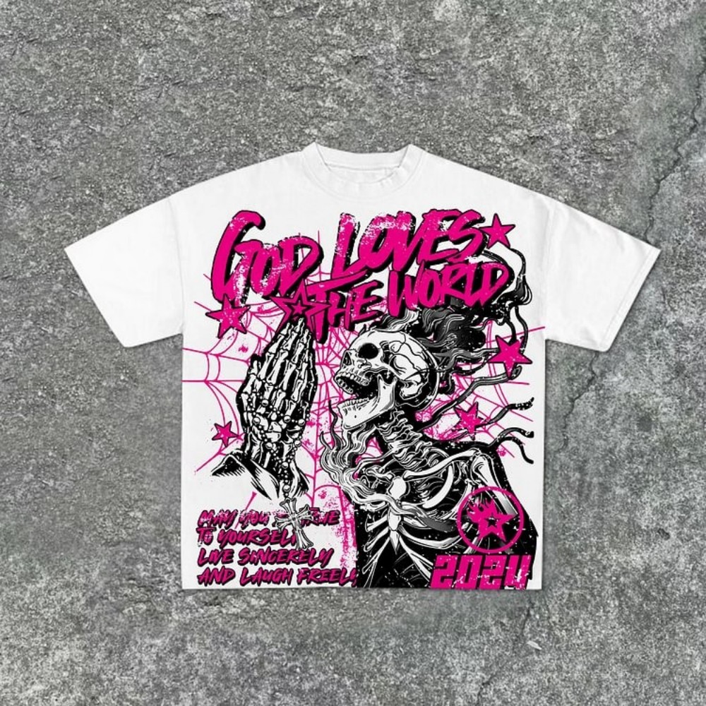 Street Fashion Graffiti - Fashionable new men's personalized skull graffiti