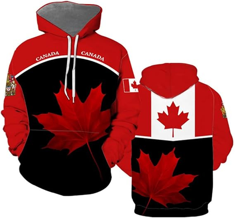 Street Fashion Canada - Canada Hoodie Maple Leaf 3d Printed