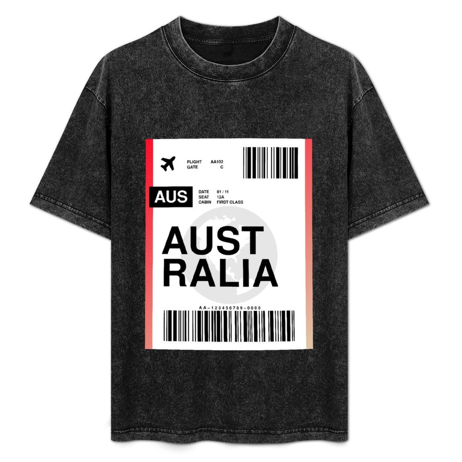 Street Fashion Australia - Australia Boarding Pass T-Shirt Street Fashion