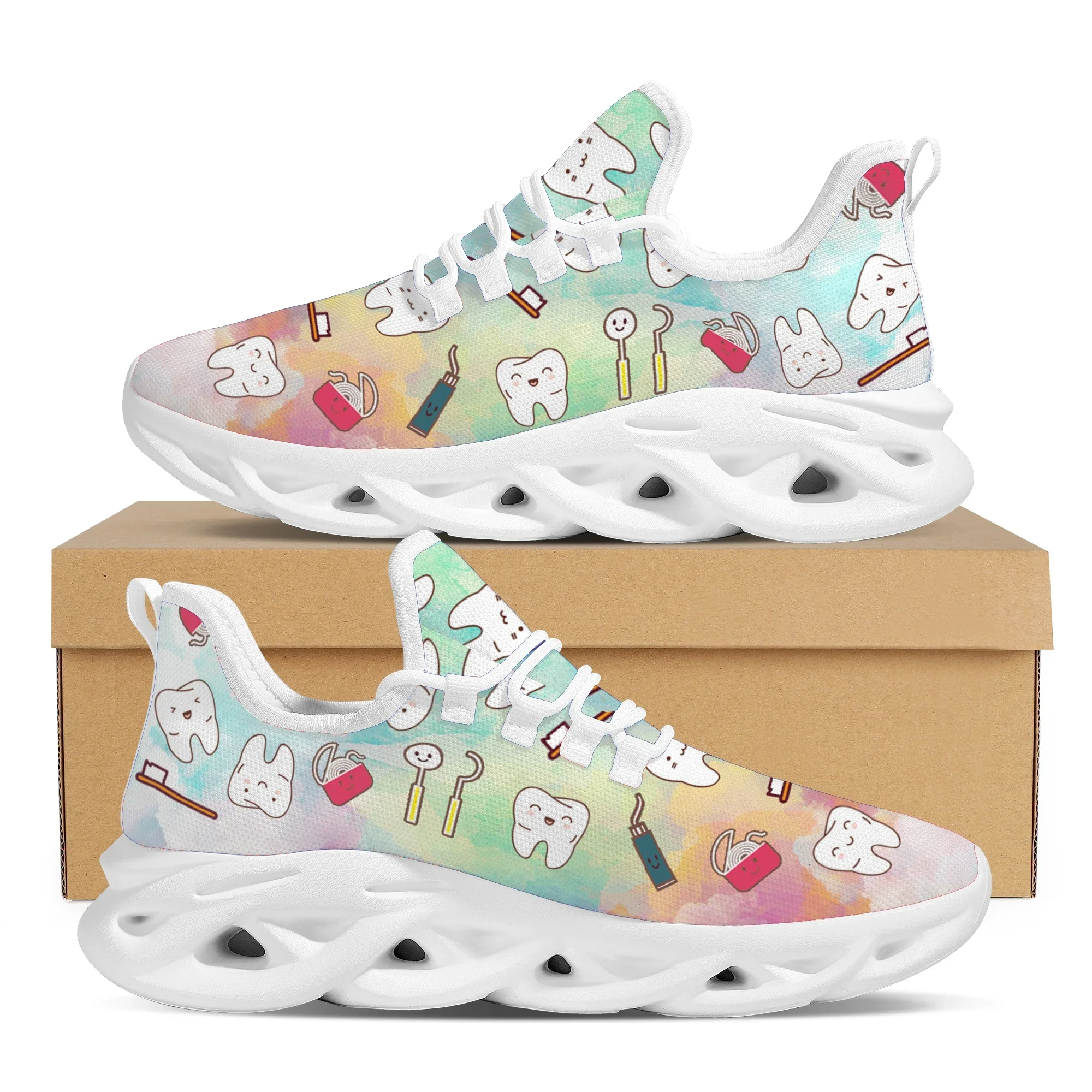 Street Fashion Youth - Dental Equipment Manga Print Ladies Flat