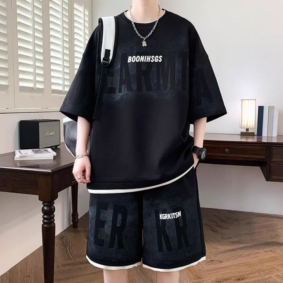 2026 Summer New Men's Short-Sl - Street Fashion Summer 2026 评论和价格