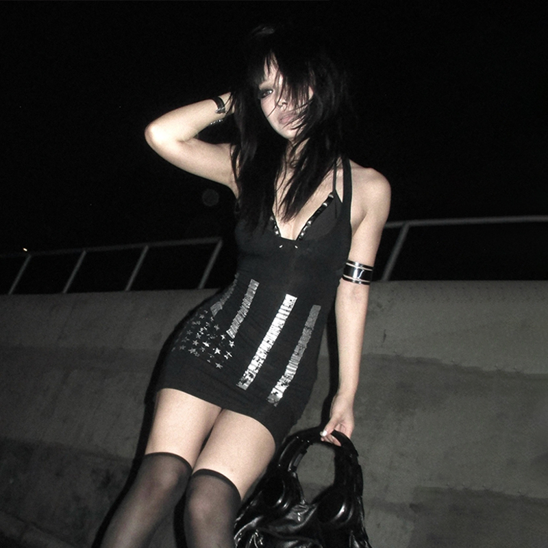 Karrcat Trashy Y2k Flag Print  - Street Fashion Usa 评论和价格