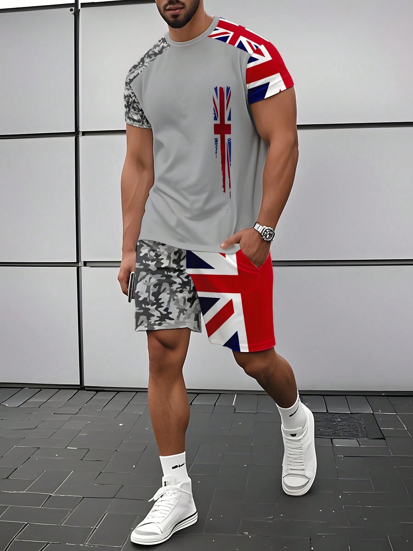2026 Summer New Men's Short-Sl - Street Fashion Summer 2026 评论和价格