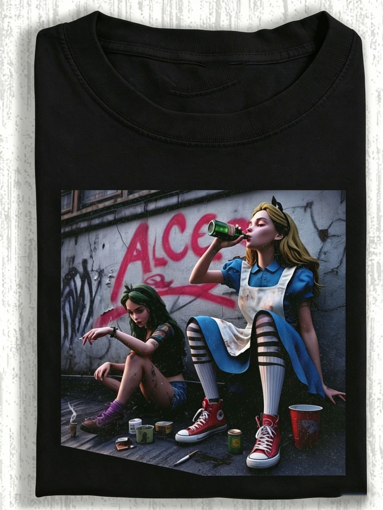 Double Vivid Rebellious Charac - Street Fashion Graffiti 评论和价格