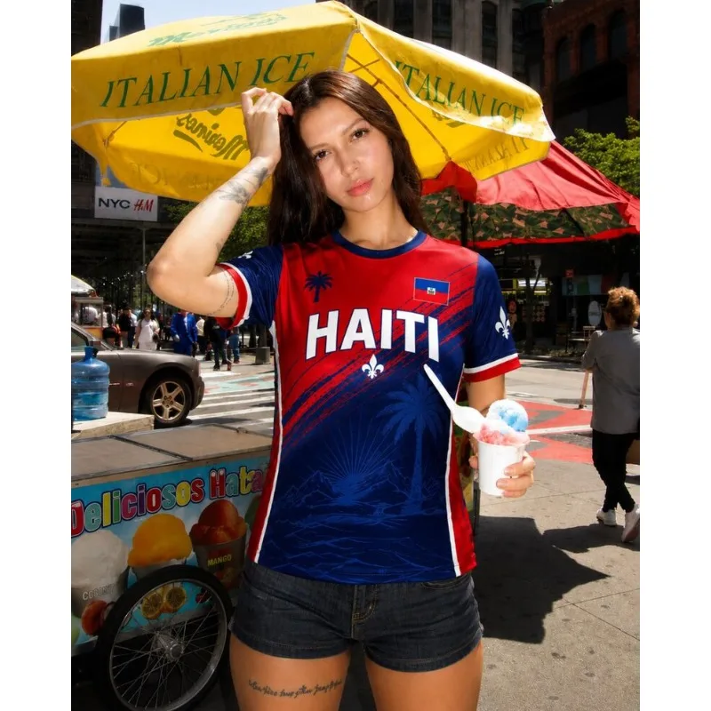 2026 New Women Haiti Flag Crop - Street Fashion Usa 评论和价格