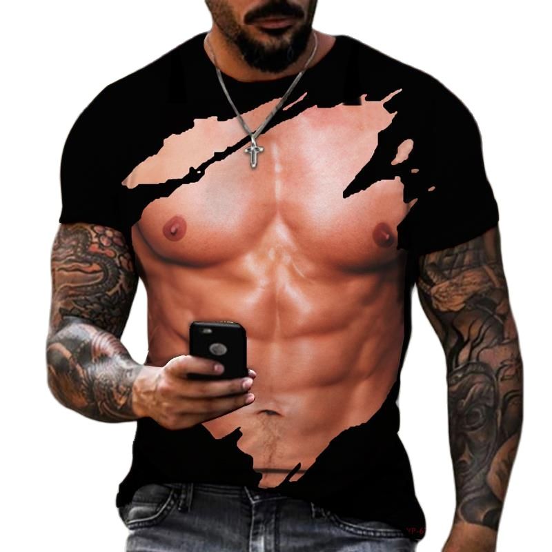 Summer Fashion Men's 3D Printe - Street Fashion For Short Guys 评论和价格