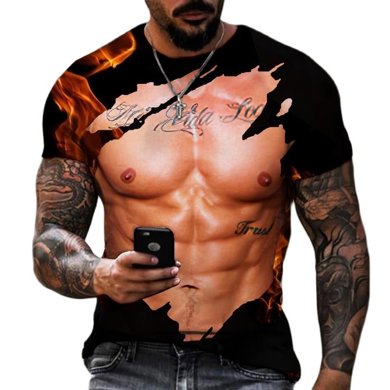 Summer Fashion Men's 3D Printe - Street Fashion For Short Guys 评论和价格