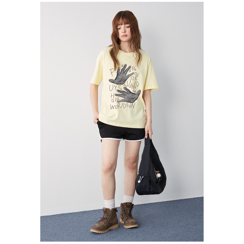 FUNNY GUY American Retro T-shi - Street Fashion For Short Guys 评论和价格