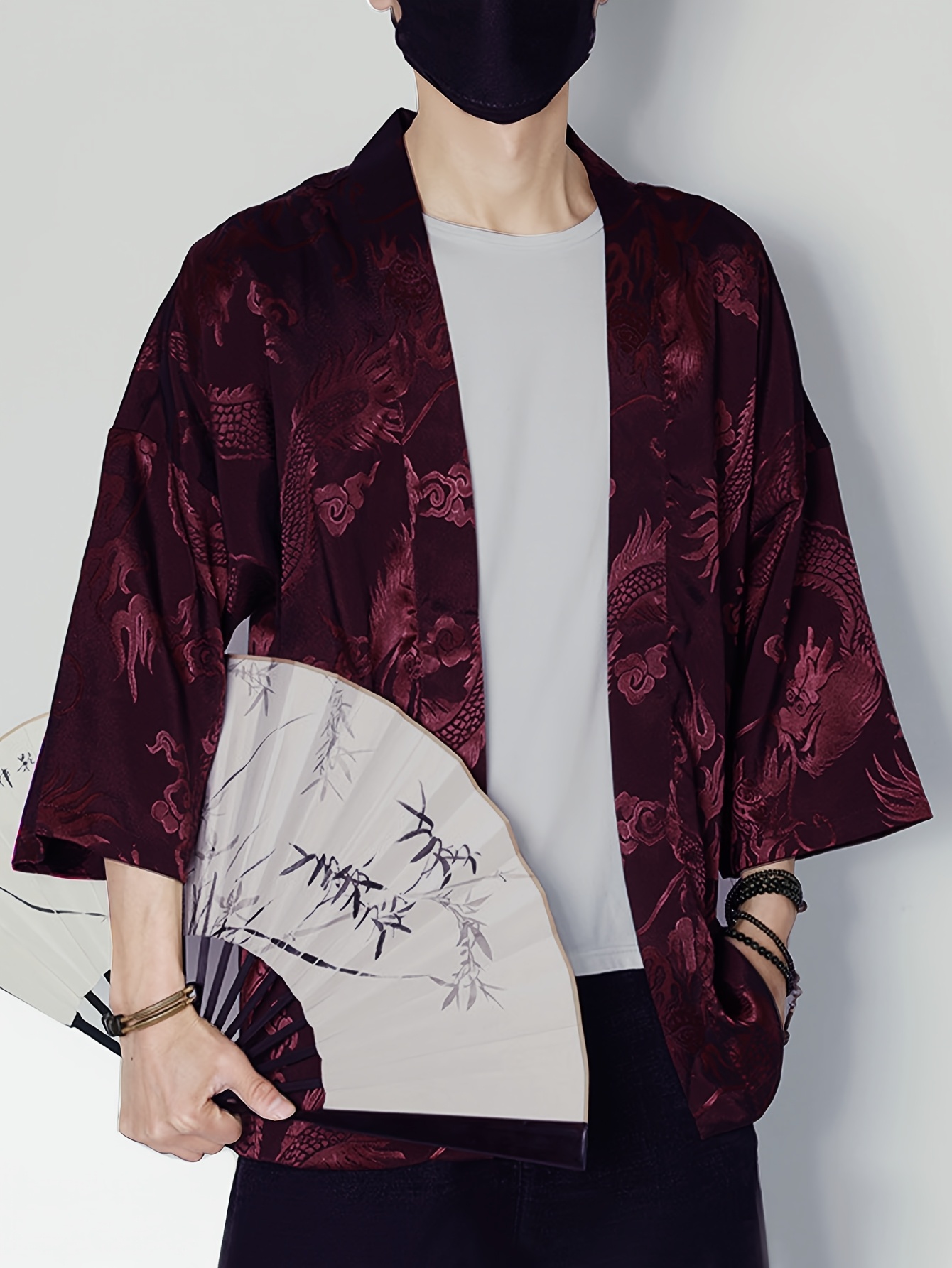 2026 Summer Men's Kimono 3D Pr - Street Fashion Summer 2026 评论和价格