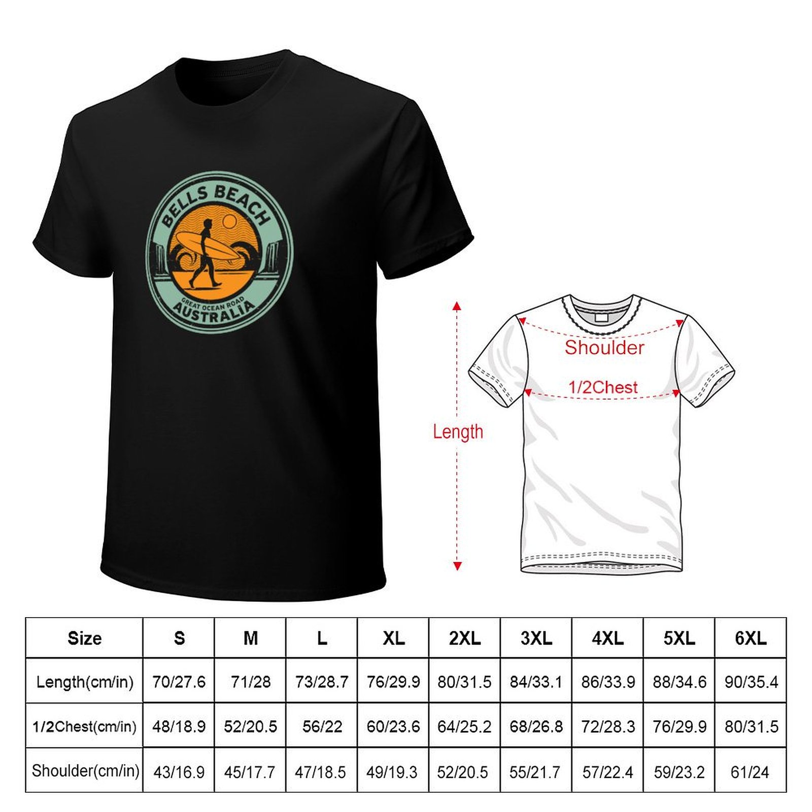 Bells Beach, Australia T-Shirt - Street Fashion Australia 评论和价格