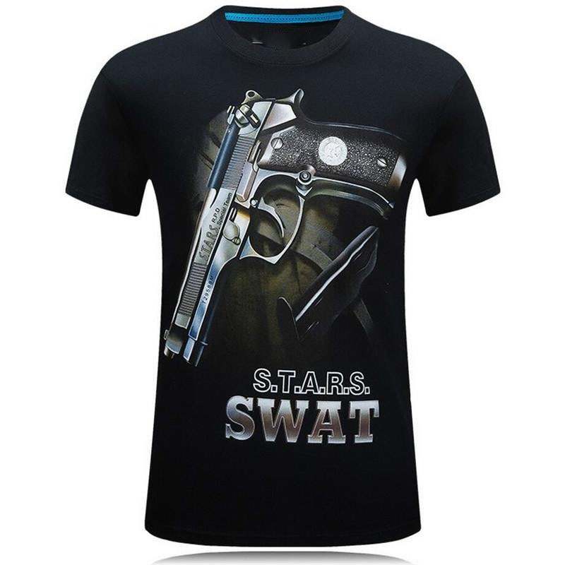 Tough Guy Style 3D Print T-shi - Street Fashion For Short Guys 评论和价格