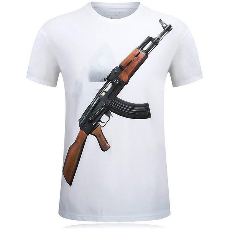 Tough Guy Style 3D Print T-shi - Street Fashion For Short Guys 评论和价格