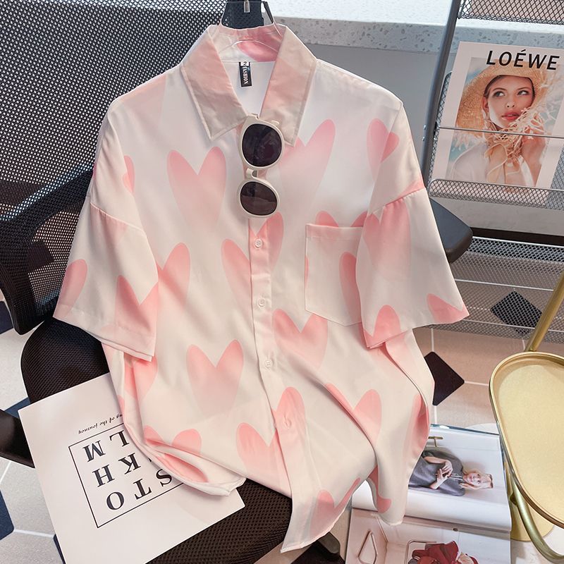 High Street Short Sleeve Print - Street Fashion Youth 评论和价格
