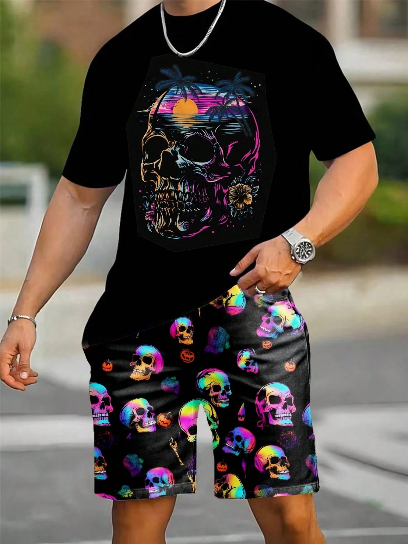 2026 Summer New Men's Short-Sl - Street Fashion Summer 2026 评论和价格