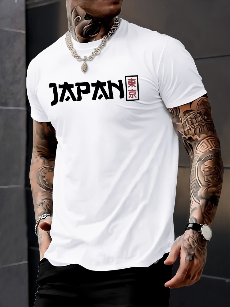 Male Short Sleeve Crew Neck Te - Street Fashion For Short Guys 评论和价格